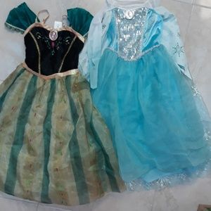 Disney Anna and Elsa princess dresses